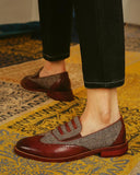 Purpdrank - Colorblock Hollow Out Oxfords Shoes