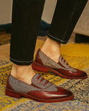 Purpdrank - Colorblock Hollow Out Oxfords Shoes