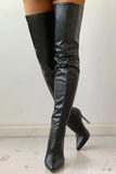 Purpdrank - Black Street Patchwork Zipper Closed Leather Shoes