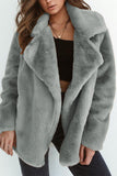 Purpdrank - Grey Casual Solid Patchwork Turndown Collar Outerwear
