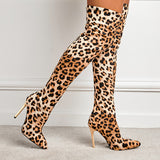 Purpdrank - Leopard Print Casual Patchwork Pointed Keep Warm Out Door Shoes