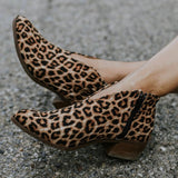 Purpdrank - Women Spring Ankle Boots Sexy Leopard Casual Shoes