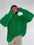 Purpdrank - Thick Casual Turtleneck Solid Color Knitted Sweater