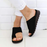 Purpdrank - Women's Sandals Flat Sandals Orthopedic Sandals Bunion Sandals Outdoor Slippers Outdoor Daily Beach Summer Flat Heel Open Toe Casual Minimalism PU Leather Faux Leather Loafer Solid Color Leopard