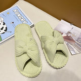 Purpdrank - Women Cross Strap Bedroom Slippers, Fashion Indoor Home Slippers <!---->