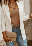Purpdrank - Casual Solid Color Long-Sleeved Blazer Top
