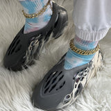 Purpdrank - White Casual Hollowed Out Round Comfortable Shoes