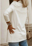 Purpdrank - Casual Solid Color Long-Sleeved Blazer Top