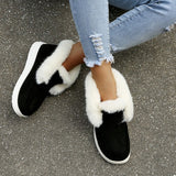 Purpdrank - Black Casual Patchwork Solid Color Round Flats Shoes