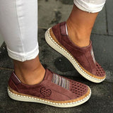 Purpdrank - All Season Pu Flat Heel Sneakers