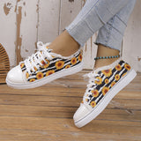 Purpdrank - Halloween Yellow Casual Daily Patchwork Printing Round Comfortable Shoes