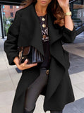 Purpdrank - Casual Long-Sleeved Solid Color Tie Coat