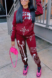 Purpdrank - fashion graffiti print hooded autumn set