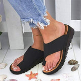 Purpdrank - Women's Sandals Flat Sandals Orthopedic Sandals Bunion Sandals Outdoor Slippers Outdoor Daily Beach Summer Flat Heel Open Toe Casual Minimalism PU Leather Faux Leather Loafer Solid Color Leopard