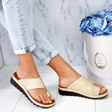 Purpdrank - Women's Sandals Flat Sandals Orthopedic Sandals Bunion Sandals Outdoor Slippers Outdoor Daily Beach Summer Flat Heel Open Toe Casual Minimalism PU Leather Faux Leather Loafer Solid Color Leopard