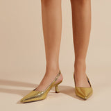 Purpdrank - Women Pointed Toe Heel Cutout Stilettos