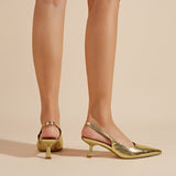 Purpdrank - Women Pointed Toe Heel Cutout Stilettos