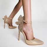 Purpdrank - Women Butterfly Decorated High Heels