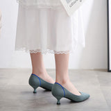 Purpdrank - Women Classic Pointed Toe Slip-On Pumps