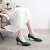 Purpdrank - Women Classic Pointed Toe Slip-On Pumps