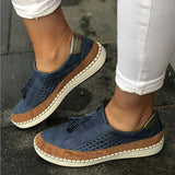 Purpdrank - Women's Sneakers Tassel Loafers Comfort Shoes Slip-on Sneakers Outdoor Work Daily Summer Tassel Flat Heel Round Toe Vintage Classic Casual Walking Shoes Suede Loafer Color Block Solid Colored Black