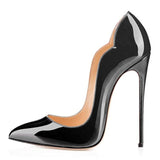 Purpdrank - Women's Heels Stilettos Party Work Club Summer High Heel Stiletto Heel Pointed Toe Business Classic Patent Leather Loafer Color Block Solid Colored Black / Red Nude Black