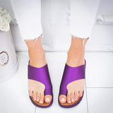 Purpdrank - Women's Sandals Flat Sandals Orthopedic Sandals Bunion Sandals Outdoor Slippers Outdoor Daily Beach Summer Flat Heel Open Toe Casual Minimalism PU Leather Faux Leather Loafer Solid Color Leopard