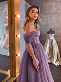 Purpdrank - Women's Prom Party Dress Corset Dress Lace Dress Midi Dress Blue Apricot Sleeveless Pure Color Mesh Winter Fall Spring Off Shoulder Fashion Wedding Party Winter Dress 2023 S M L XL