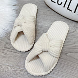 Purpdrank - Women Cross Strap Bedroom Slippers, Fashion Indoor Home Slippers <!---->