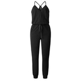 Purpdrank - Spring And Summer Fashion Women Slant Shoulder Casual Pocket Jumpsuit Short Sleeve New Solid Bodysuits Women Rompers