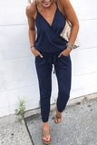 Purpdrank - Spring And Summer Fashion Women Slant Shoulder Casual Pocket Jumpsuit Short Sleeve New Solid Bodysuits Women Rompers
