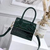 Purpdrank - Mini Small Square bag Fashion New Quality PU Leather Women's Handbag Crocodile pattern Chain Shoulder Messenger Bags