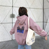 Purpdrank - Sweatshirts Female Hoodies Thick Women Pullover Tops Long Sleeve Women's Hoodies Harajuku Woman Hoodie Hooded for Lady Clothes