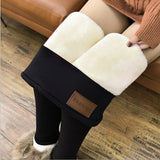Purpdrank - Women's Winter Warm Leggings Super-thick High Stretch Lamb Cashmere Leggins High Waist Skinny Trousers