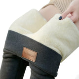 Purpdrank - Women's Winter Warm Leggings Super-thick High Stretch Lamb Cashmere Leggins High Waist Skinny Trousers