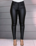 Purpdrank - Spring Women Pu Leather Pants Black  Stretch Bodycon Trousers High Waist Long Casual Pencil S-3XL Winter