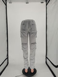 Purpdrank - Women's Red Stacked Sweatpants High Waist Tracksuits Y2K Harajuku Joggers Streetwear Mall Goth Cargo Pants Safari Trousers