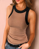 Purpdrank - Ribbed  Women Tank Top Plus Size Elastic Sexy Summer Tank Tops Solid O Neck Off Shouled Casual White Tank Tops