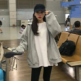 Purpdrank - zip-up Harajuku Hoodies For Women clothes Hooded long Sleeve Jumper Hooded Regular Coat Casual korean style Sweatshirt Spring