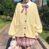 Purpdrank - new sweet cute girl knitting sweater lazy college style loose sleeve Harajuku girl JK uniform sweater coat s ~ 2XL