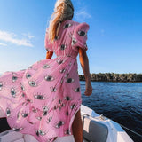 Purpdrank - Women Swimsuit Cover Up Sleeve Kaftan Beach Tunic Dress Robe De Plage Solid White Cotton Pareo  High Collar Beachwear