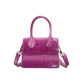 Purpdrank - Mini Small Square bag Fashion New Quality PU Leather Women's Handbag Crocodile pattern Chain Shoulder Messenger Bags