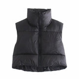 Purpdrank - Casual Woman Pink Light Short Puffer Vest Spring Fashion Ladies Warm Double-Side Outwear Female Streetwear Down Tank
