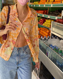 Purpdrank - Shirt Female New Summer Ways Small Printed fresh Shirt Long Sleeve Blouse