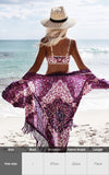 Purpdrank - Zebra Snake Print Chiffon Beach Cover Up Tunics For Beach Long Kaftan Beachwear Boho Chic Hippie Beach Strandjurk Sundress