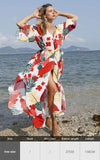 Purpdrank - Zebra Snake Print Chiffon Beach Cover Up Tunics For Beach Long Kaftan Beachwear Boho Chic Hippie Beach Strandjurk Sundress