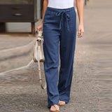 Purpdrank - kaftan Spring Pants Women's Printed Trousers Casual Elastic Waist Pantalon Palazzo Female Drawstring Turnip
