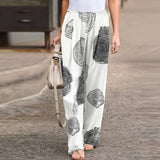 Purpdrank - kaftan Spring Pants Women's Printed Trousers Casual Elastic Waist Pantalon Palazzo Female Drawstring Turnip