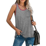 Purpdrank - Ribbed  Women Tank Top Plus Size Elastic Sexy Summer Tank Tops Solid O Neck Off Shouled Casual White Tank Tops