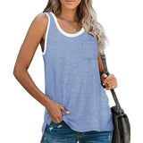 Purpdrank - Ribbed  Women Tank Top Plus Size Elastic Sexy Summer Tank Tops Solid O Neck Off Shouled Casual White Tank Tops